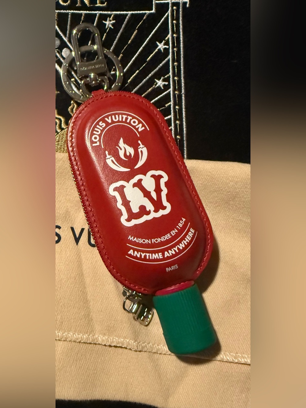 LV spicy bag charm pouch
